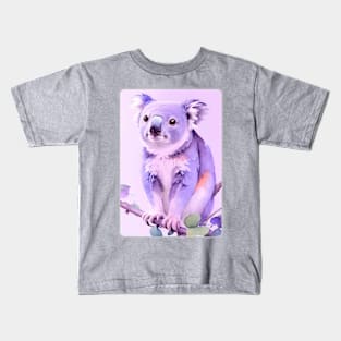 Koala Watercolor Portrait 3 Kids T-Shirt